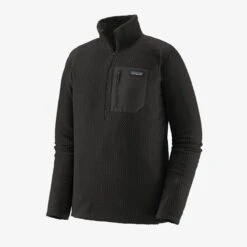Patagonia Men's R1 Air Zip Neck - Black (40245BLK) 6 Patagonia Men's R1 Air Zip Neck - Black (40245BLK) -Hoka Store 40245 BLK